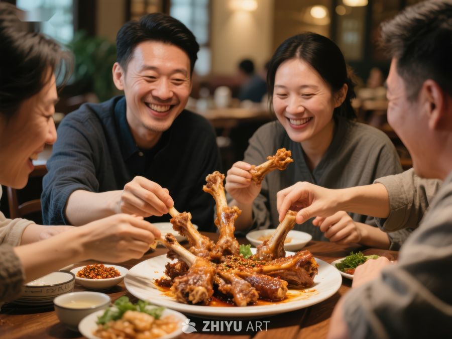 朋友聚餐共享美味佳肴