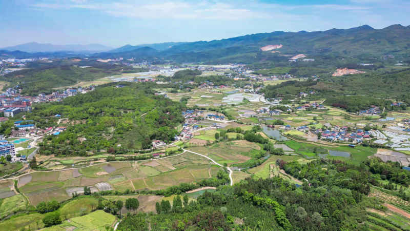 乡村田园农业种植农田航拍 