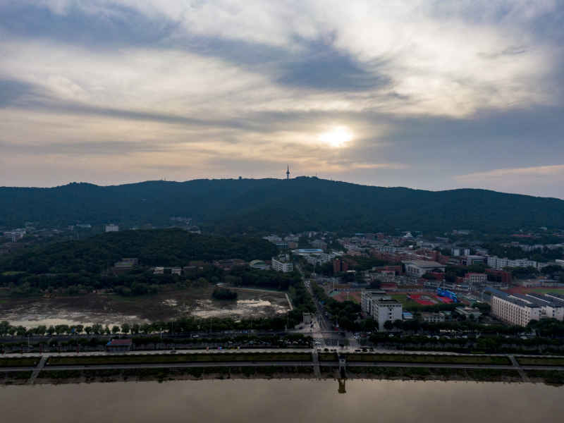 湖南长沙岳麓山航拍摄影图