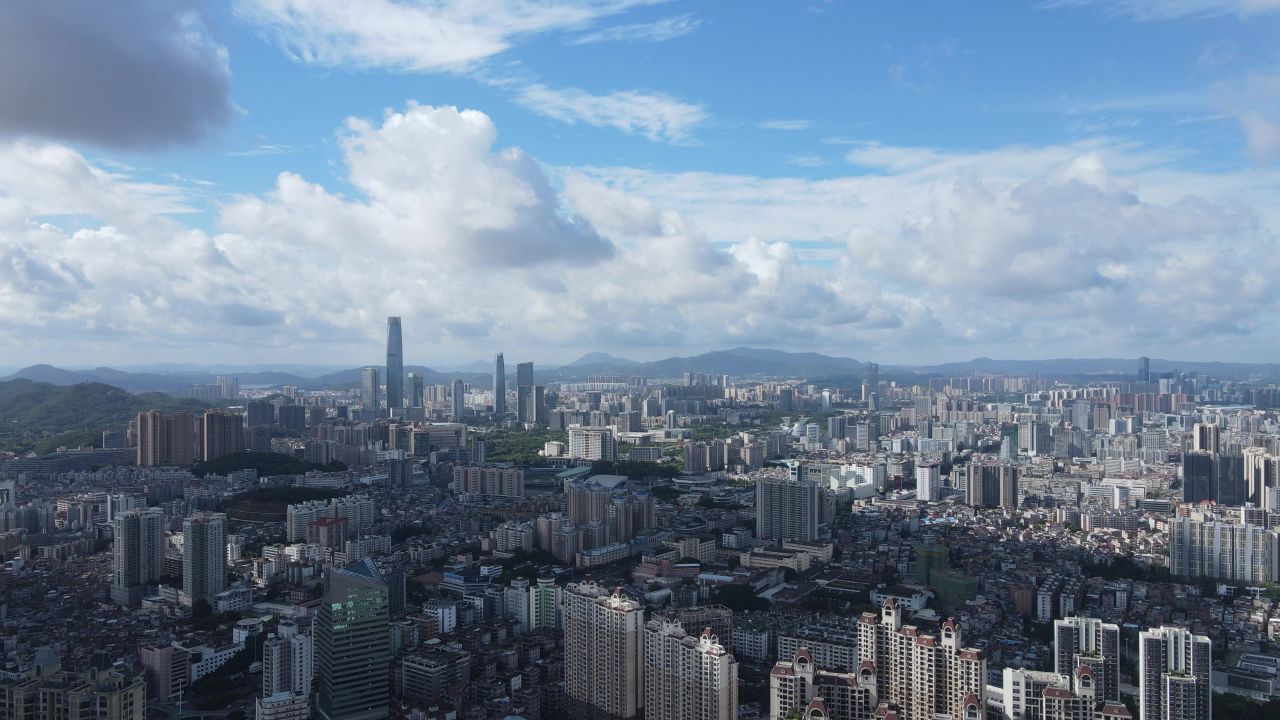 东莞市区远景航拍 2