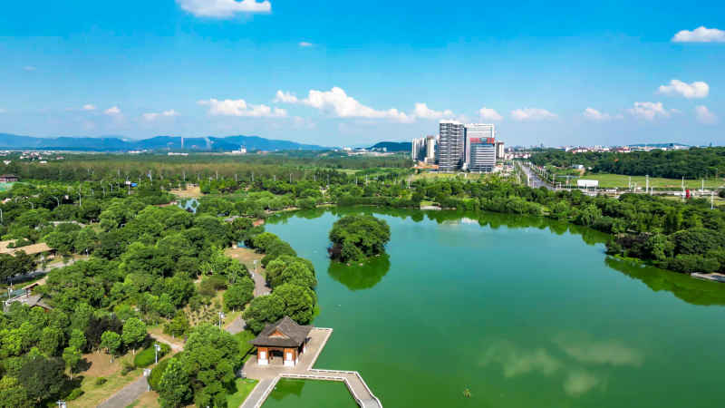 江西吉安城市风光旅游景区航拍图