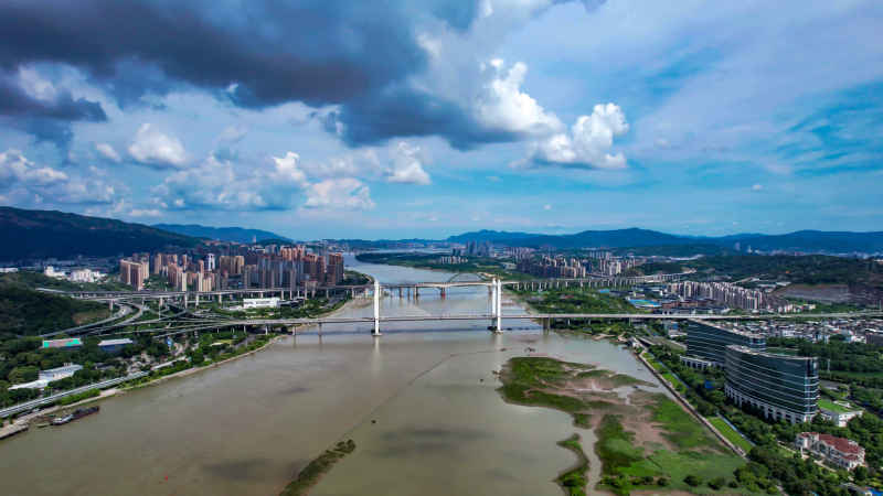福建福州城市风光航拍图 