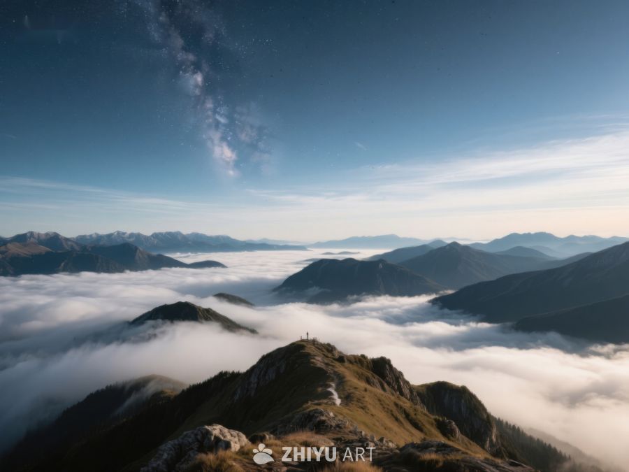 云海之上，山峰巍峨 601