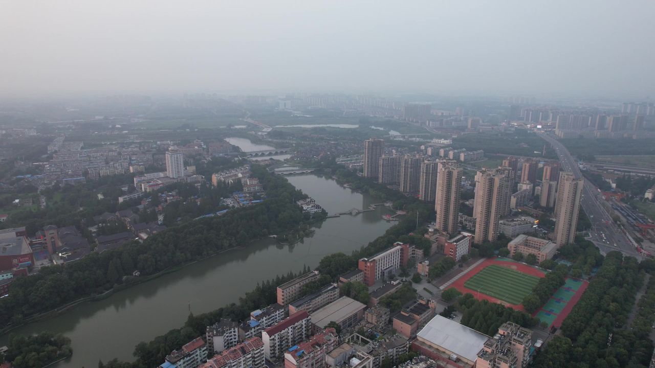 安徽滁州城市建设航拍 