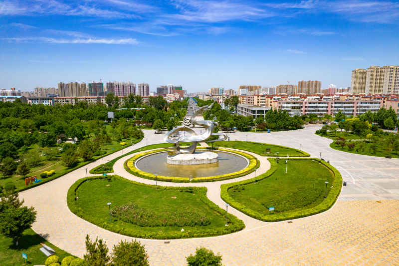 河北衡水城市建设航拍图