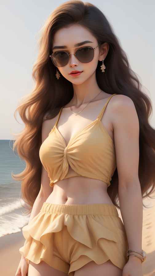吊带美女