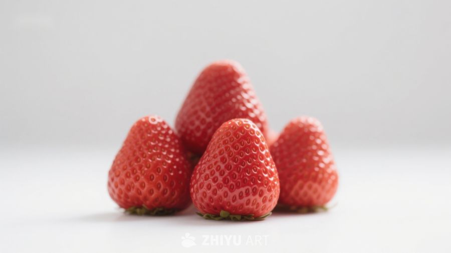 新鲜草莓静物图