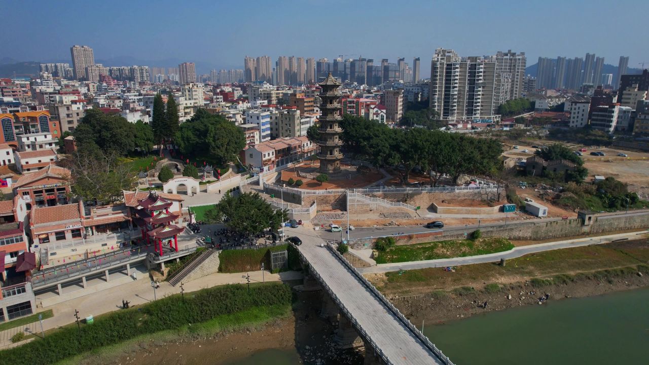 航拍福清瑞云塔景观