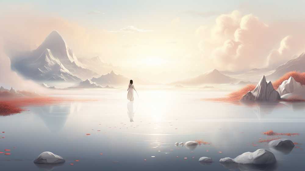 浅白色唯美意境背景图99