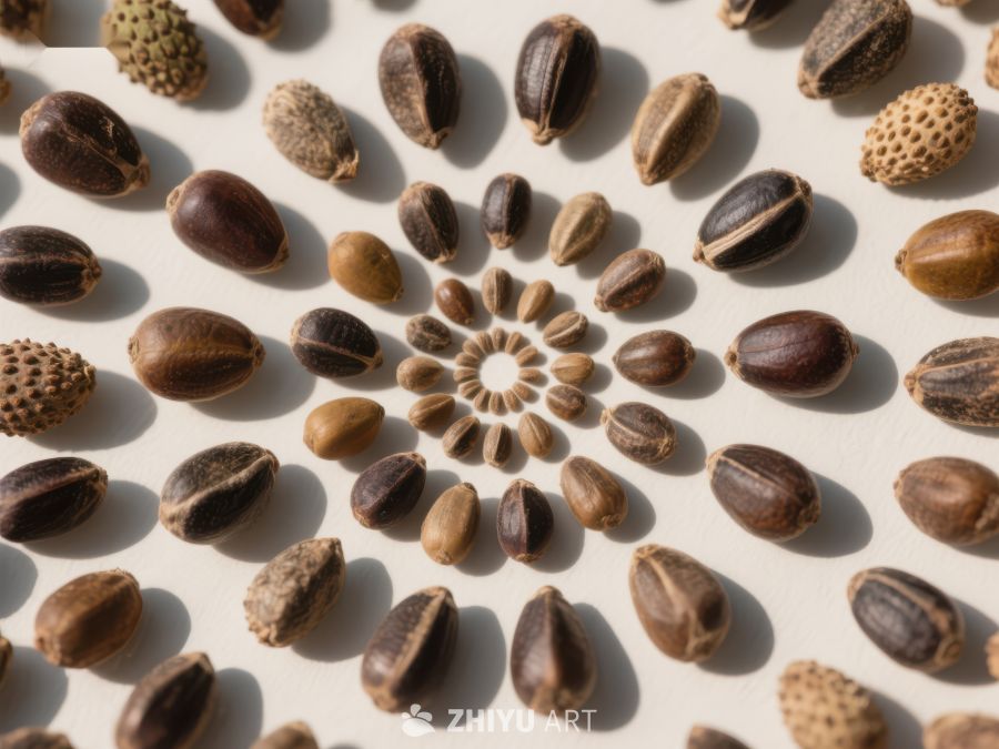 多样种子排列成螺旋图案 168