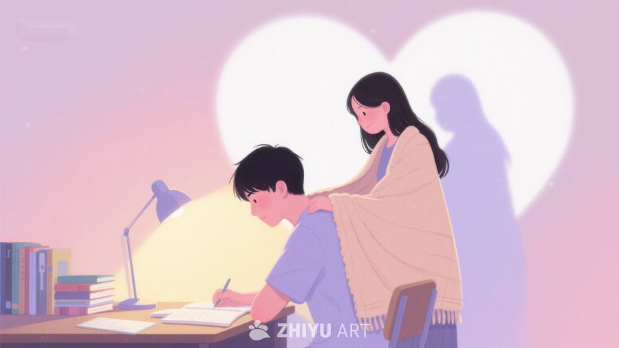 温馨夜读：女生为男生披上毛毯 485