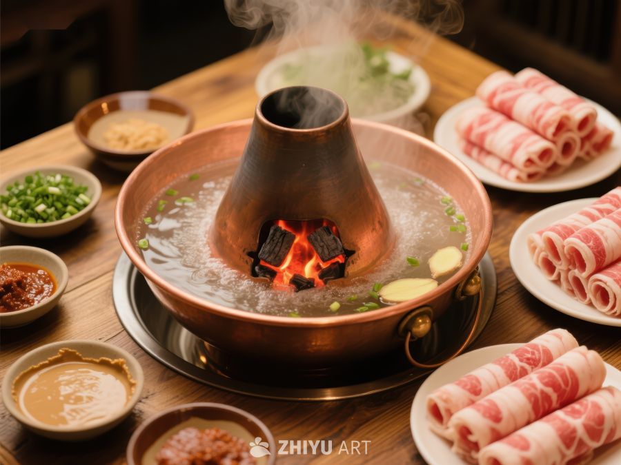 铜锅火锅，热气腾腾的美食体验 1192
