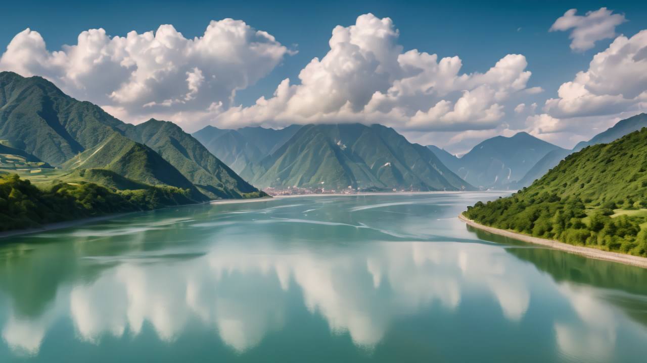 长江三峡日出日落云海航拍延时 16