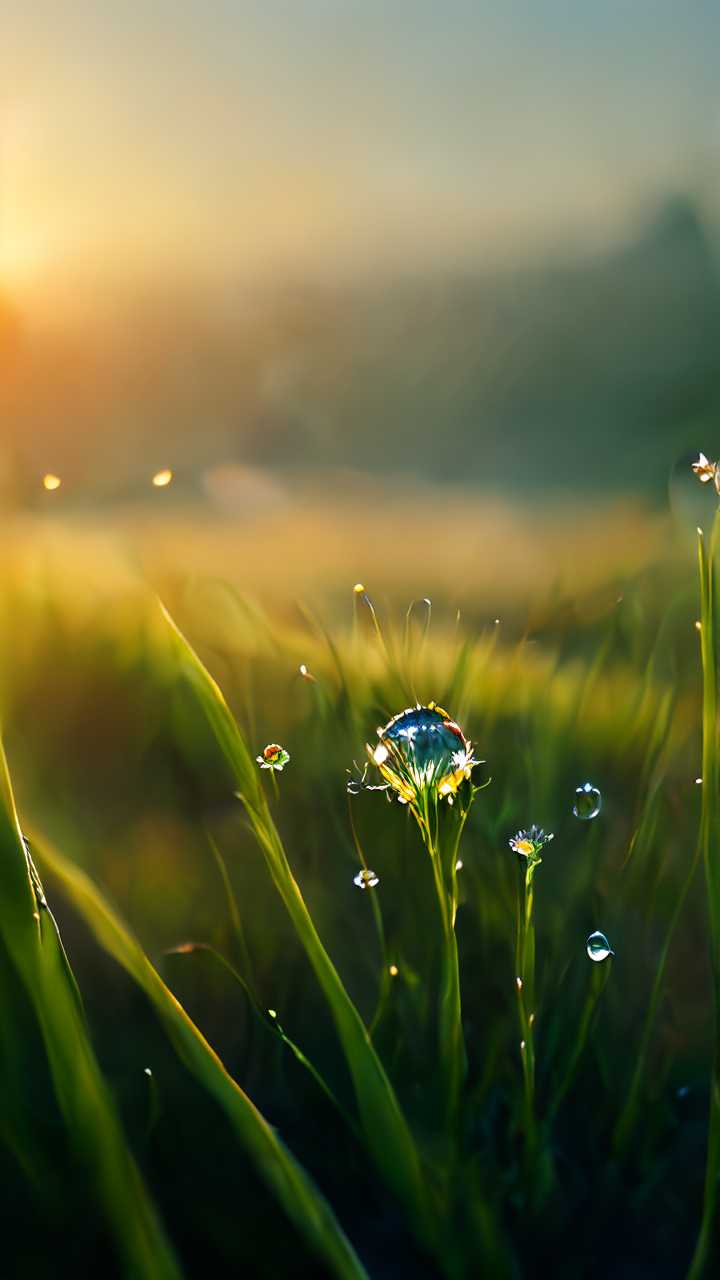 太阳花花水滴草