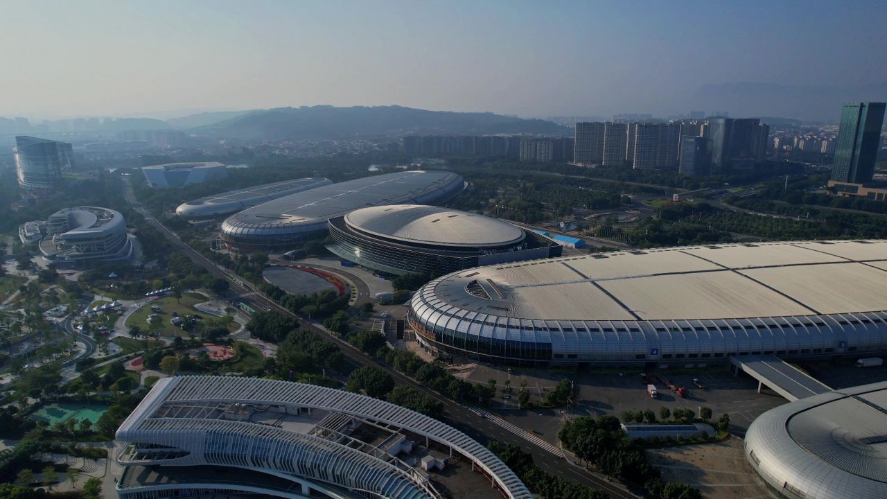 航拍福州海峡会展中心景观 9