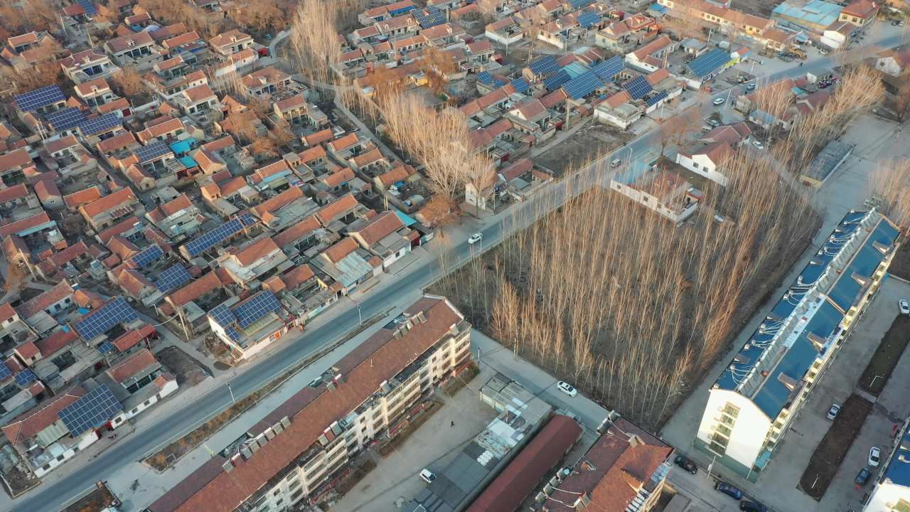航拍冬天的山东淄博乡村 2