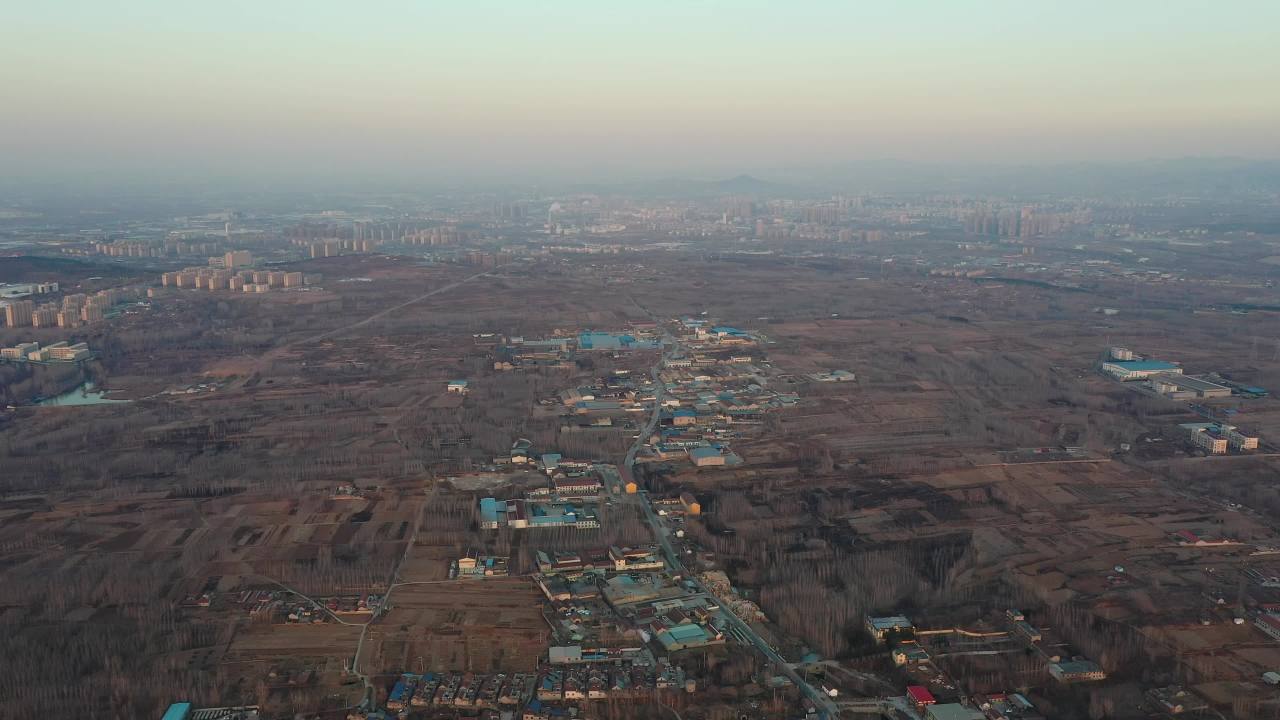 航拍冬天的山东淄博乡村 5