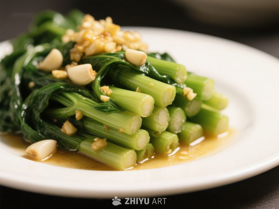 蒜蓉炒青菜，清新美味 915