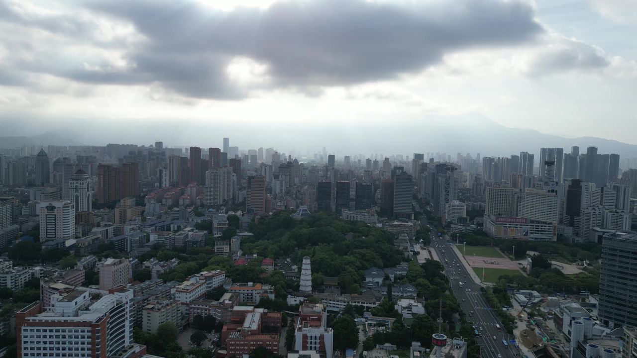 航拍福州城市建设福州风光