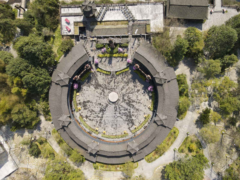 湖南湘西矮寨奇观5A景区航拍摄影图