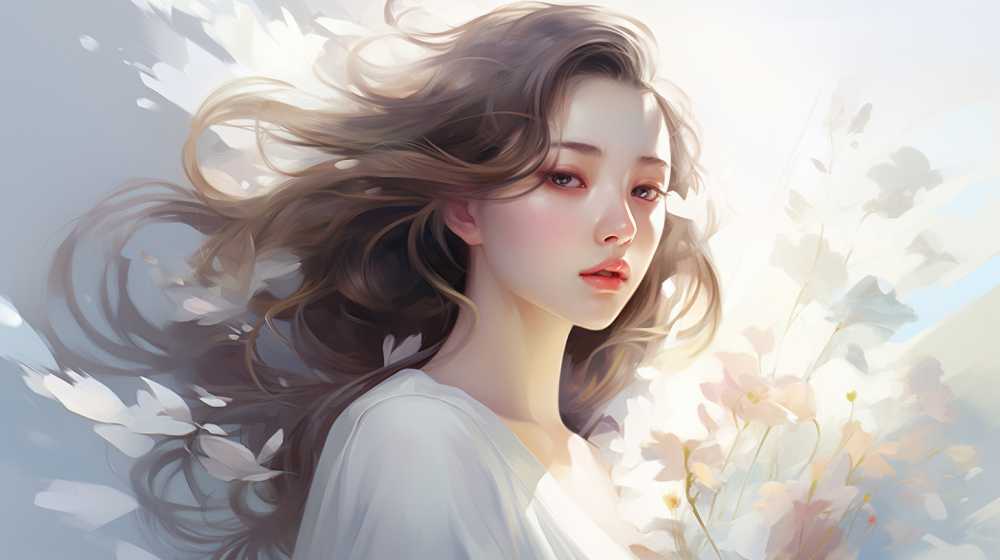浅白色唯美意境背景图99