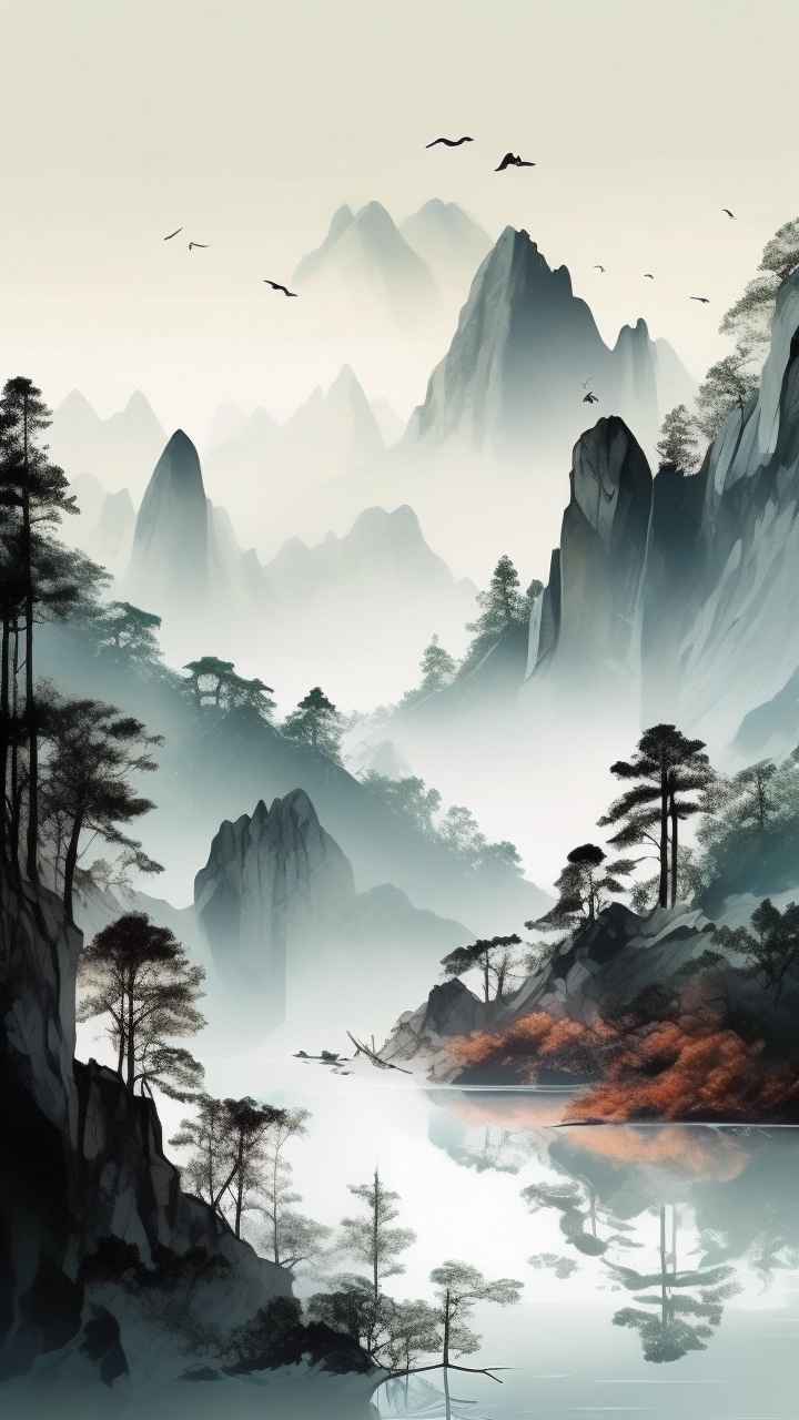 山水画国风背景 18
