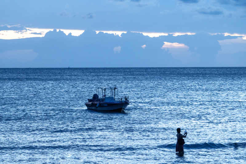 海上晚霞落日