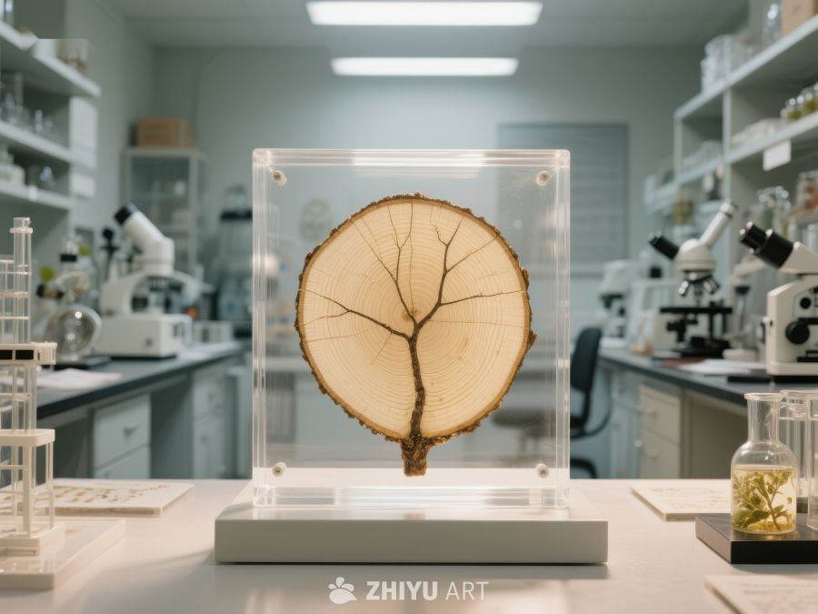 实验室中的树轮切片展示 470
