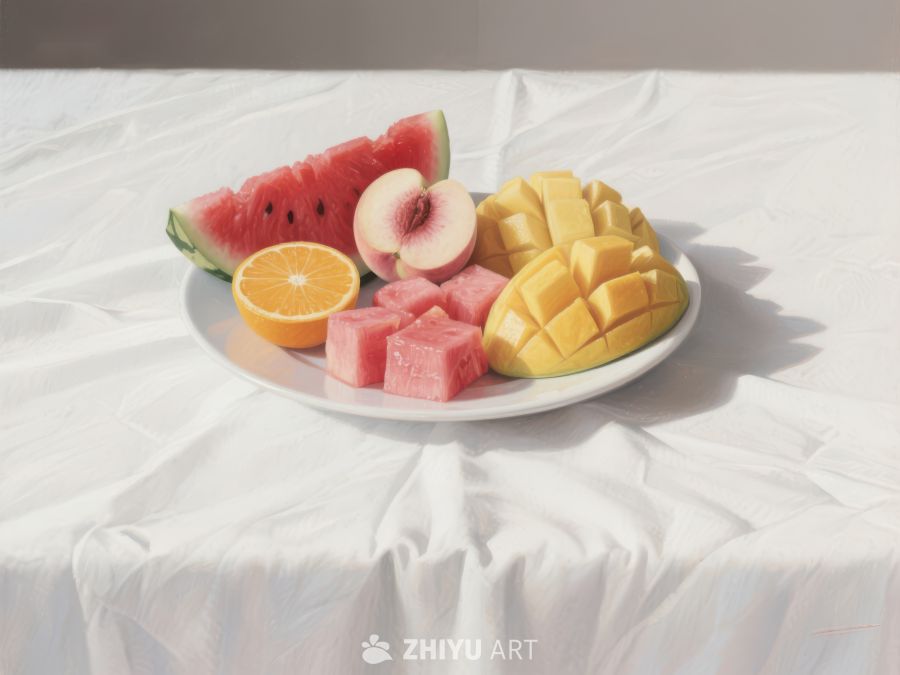 色彩鲜艳的水果拼盘 445
