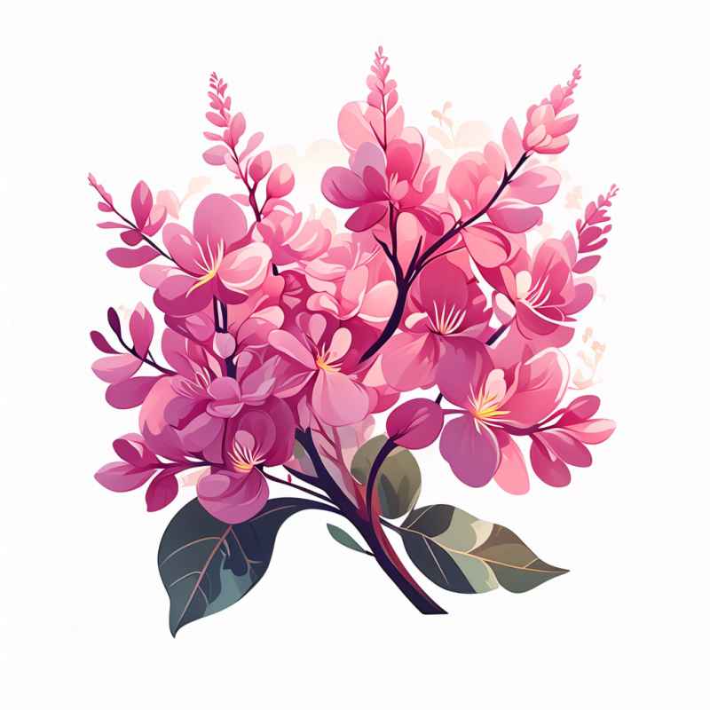 紫荆花扁平插画 13