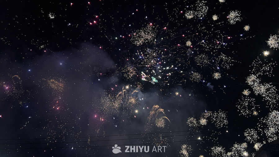 璀璨夜空的烟花