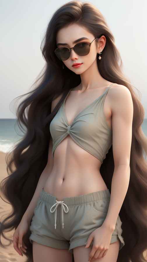 美女身材好看穿什么都好看