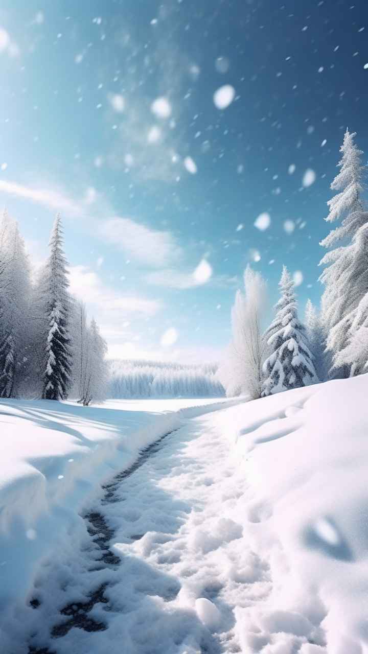 美丽冬季雪景 60