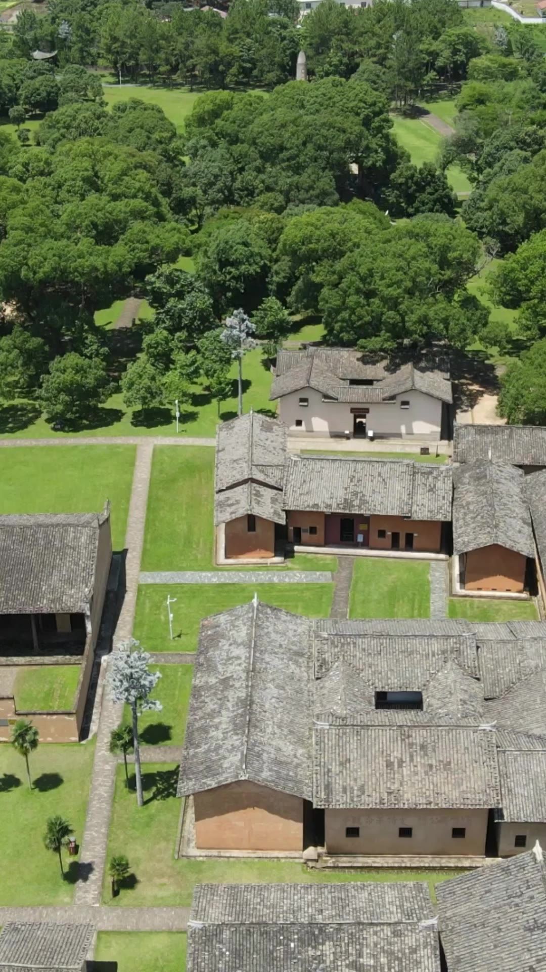 江西瑞金叶萍红色旅游景区竖屏航拍