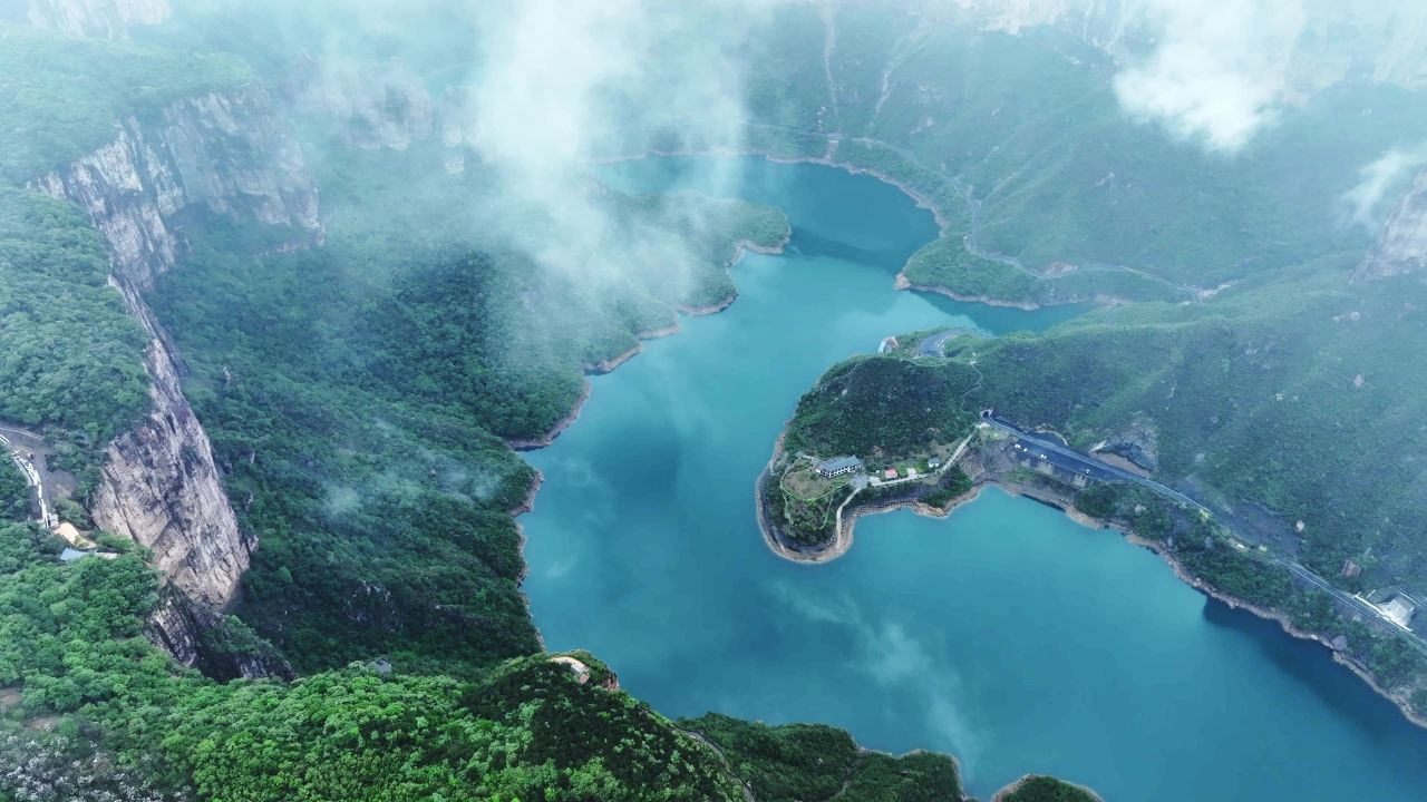  宝泉水库 自然风光 平流雾 宝泉度假区