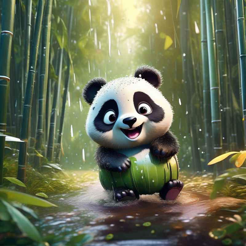 竹林背景雨林熊猫 3