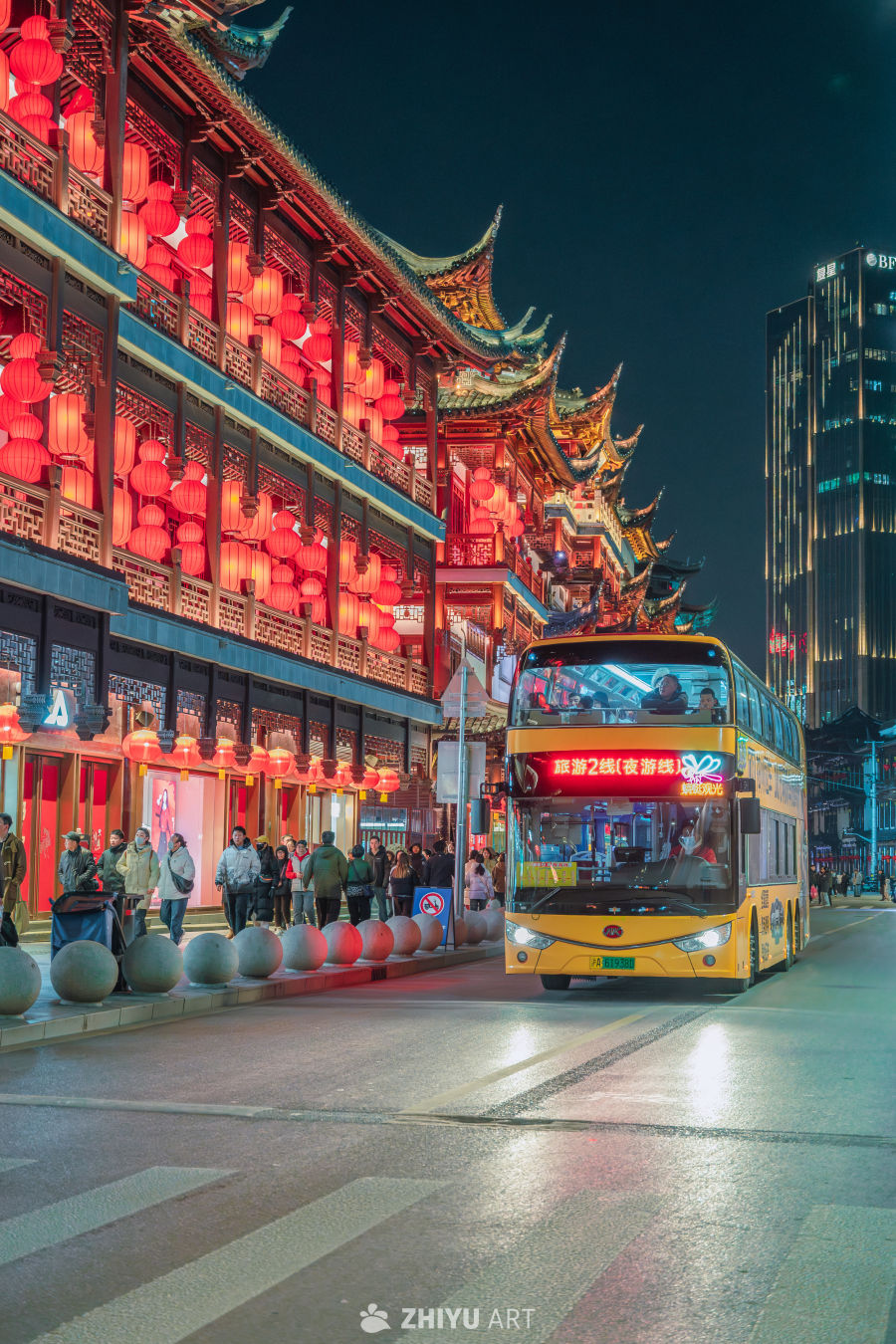 上海豫园与巴士