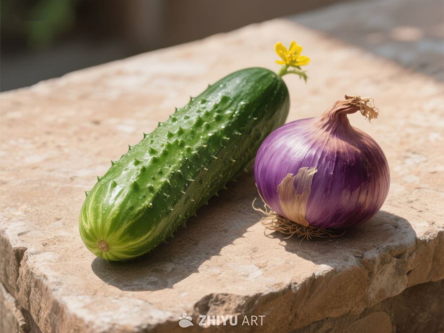 黄瓜与洋葱静置石台 109