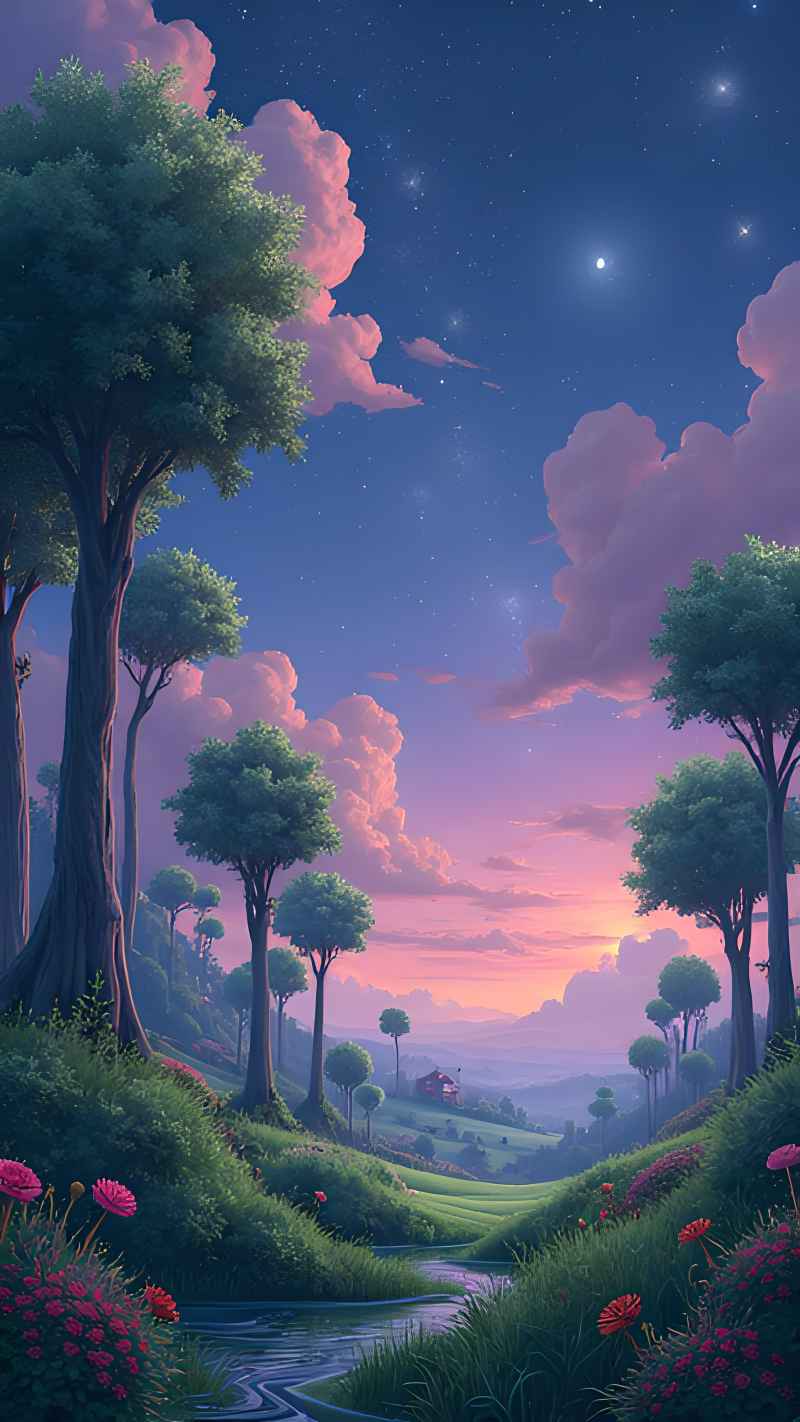 未来风格大自然森林超自然风景画质 57