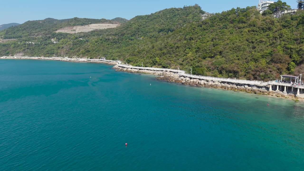 深圳盐田海滨栈道背仔角灯塔航拍合集