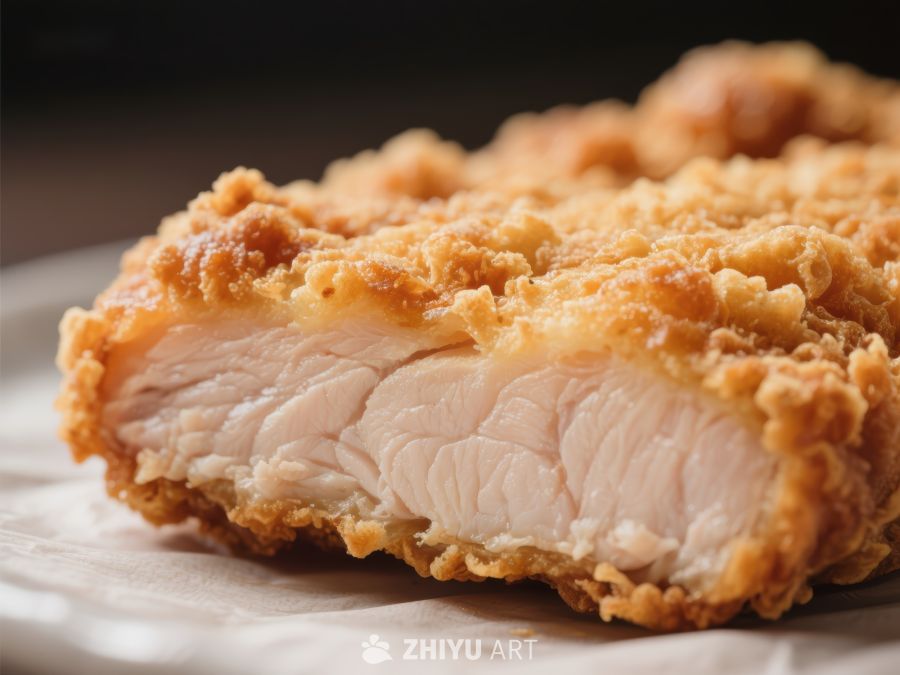 酥脆炸鸡的诱人特写