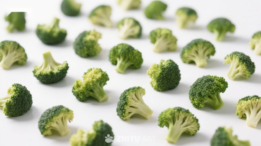 整齐排列的西兰花