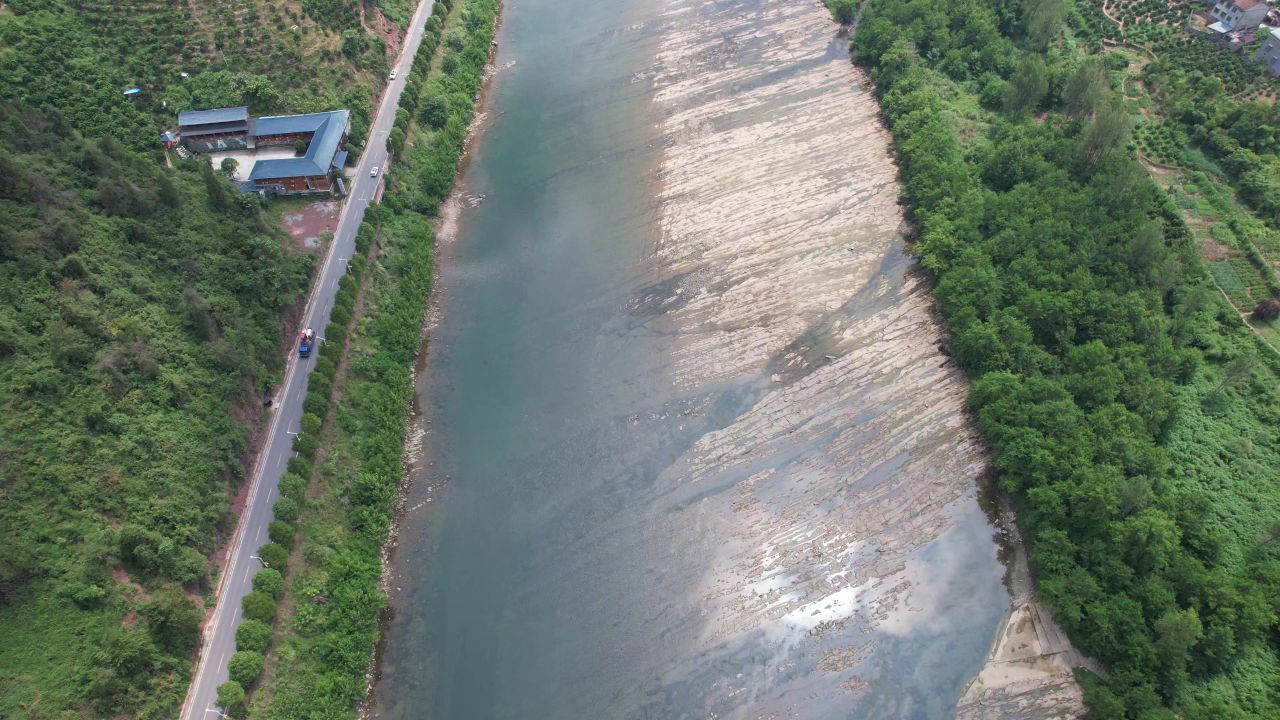 祖国大好河山青山绿水航拍  