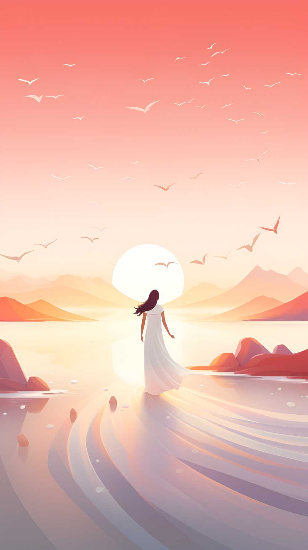 唯美浅白色背景图