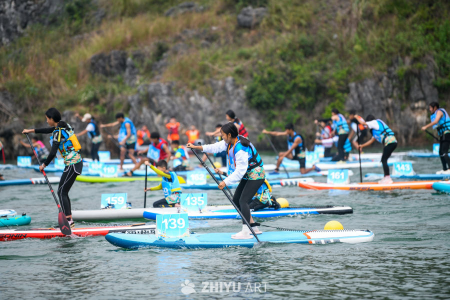 山水间桨板比赛 水上桨板运动 3