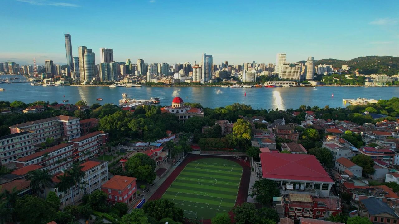 厦门航拍鼓浪屿风光