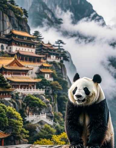 山间熊猫
