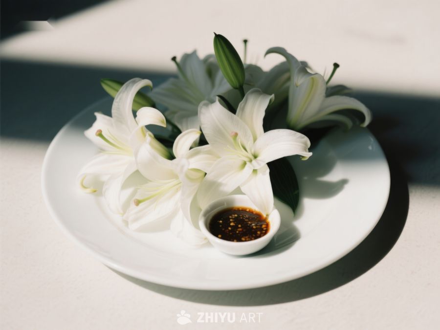 白花与酱碟的静谧组合 8