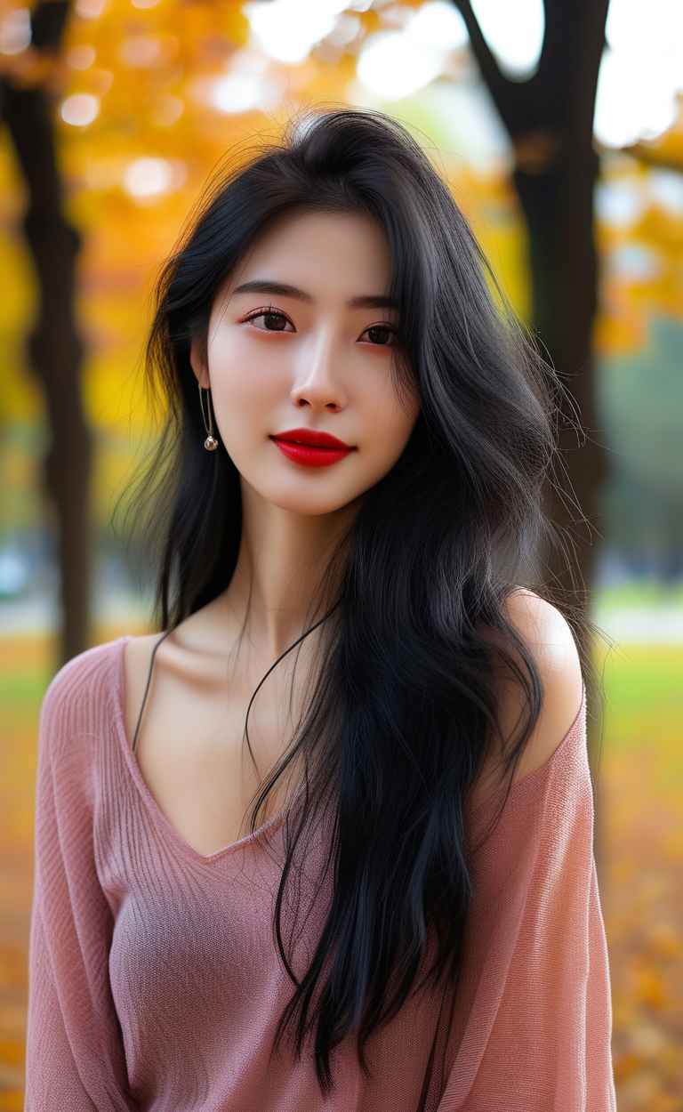 秋天下宽松美女 5