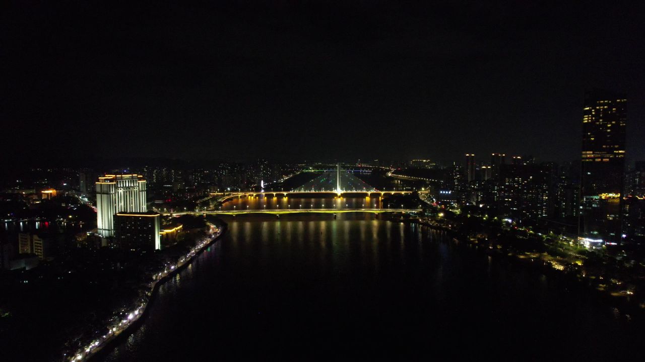 广东惠州城市风光航拍 